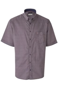 Jupiter Casual Regular Fit Hemd Rot, Gemustert