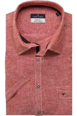 Jupiter Casual Modern Fit Hemd Terra, Einfarbig