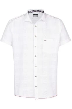 Jupiter Casual Short Style Hemd Weiss, Einfarbig