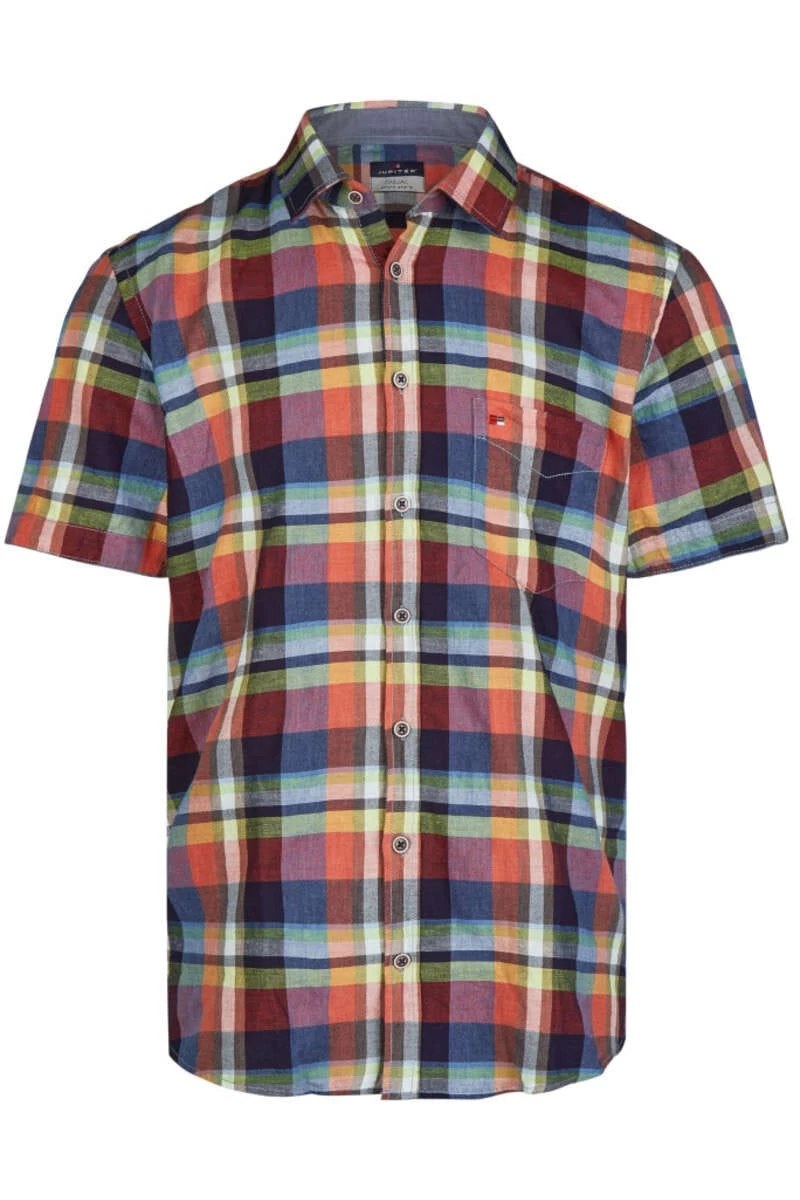 Jupiter Casual Short Style Hemd Multicolor, Kariert 1 Jupiter Casual Short Style Hemd Multicolor, Kariert