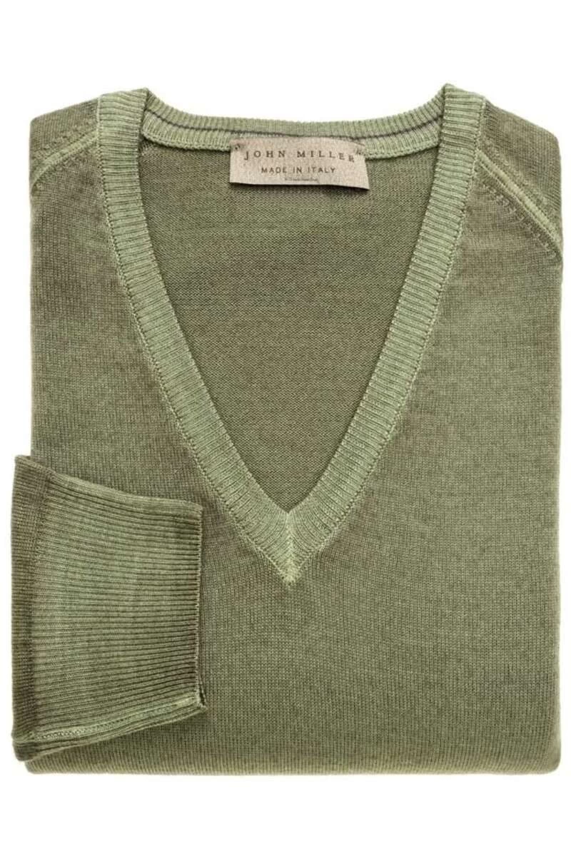 John Miller Tailored Fit Sweatshirt V-Ausschnitt Grün 1 John Miller Tailored Fit Sweatshirt V-Ausschnitt Grün