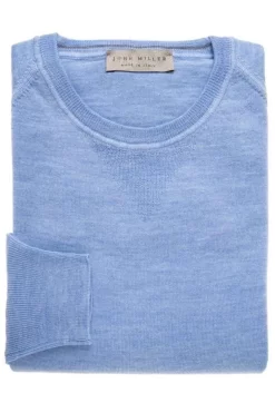 John Miller Tailored Fit Sweatshirt Rundhals Blau
