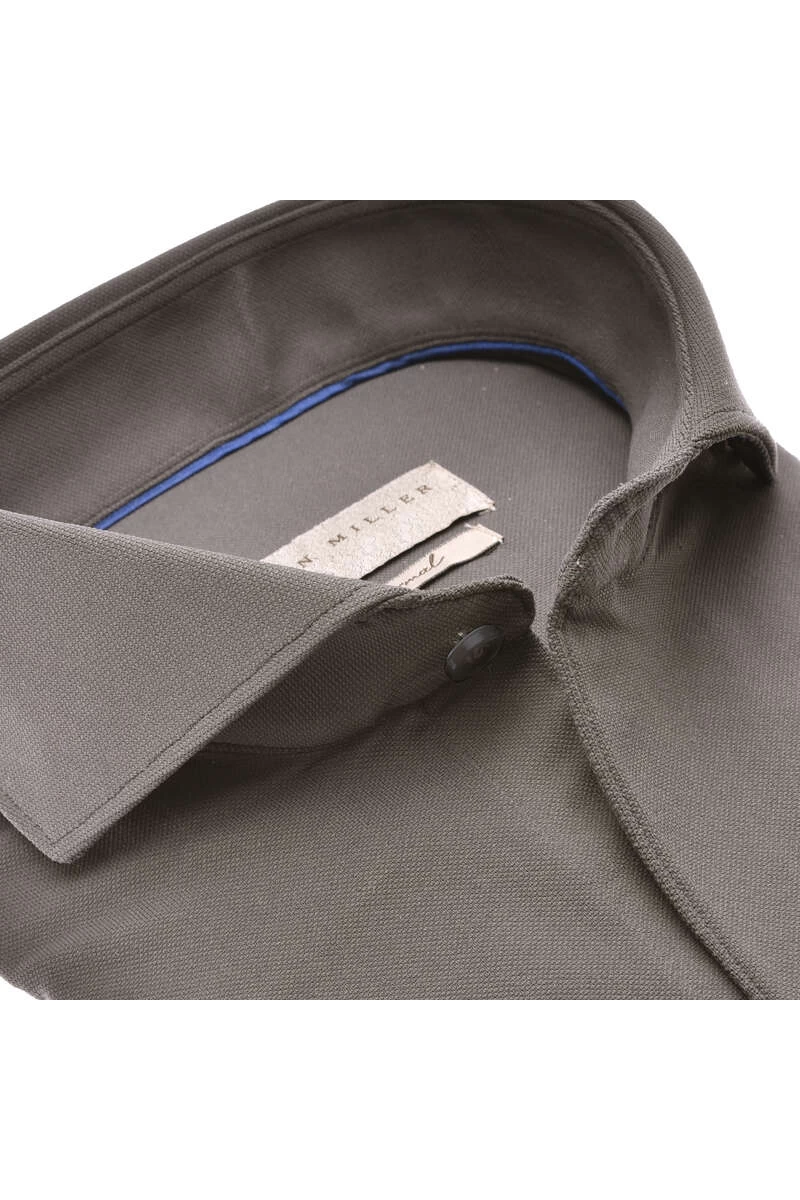 John Miller Slim Fit Longsleeve Poloshirt Dunkelgrün, Einfarbig 2 John Miller Slim Fit Longsleeve Poloshirt Dunkelgrün, Einfarbig – Bild 2