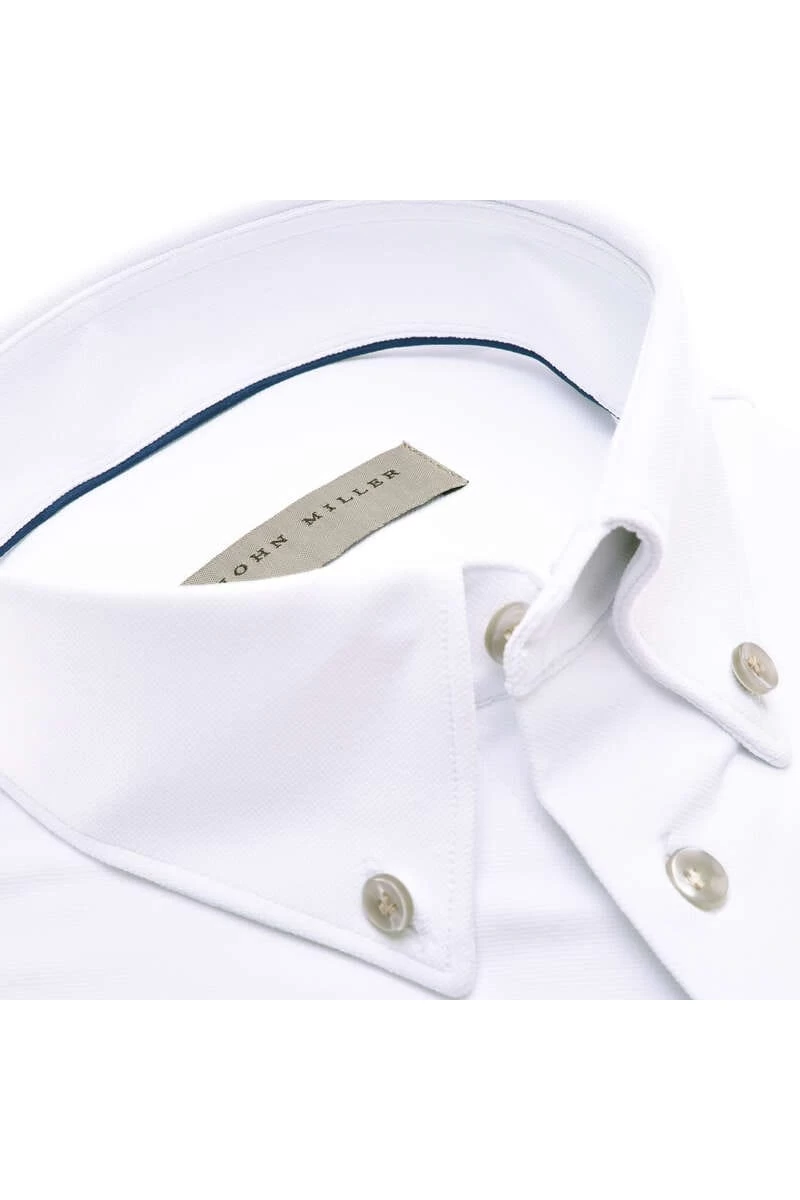 John Miller Slim Fit Hemd Weiss, Einfarbig 2 John Miller Slim Fit Hemd Weiss, Einfarbig – Bild 2