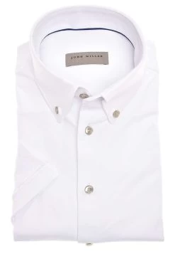 John Miller Slim Fit Hemd Weiss, Einfarbig