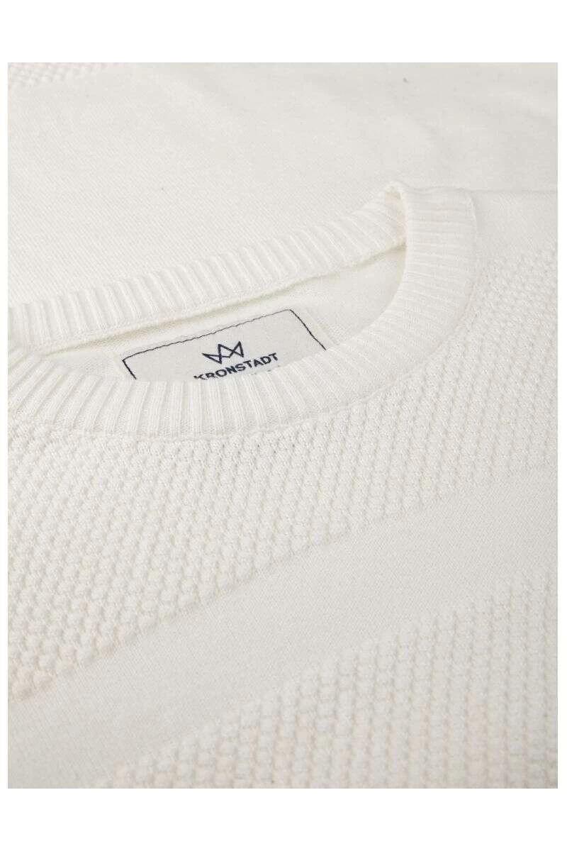 Kronstadt Hannes Fitted Body Sweatshirt Rundhals Weiss 2 Kronstadt Hannes Fitted Body Sweatshirt Rundhals Weiss – Bild 2