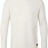 Kronstadt Hannes Fitted Body Sweatshirt Rundhals Weiss