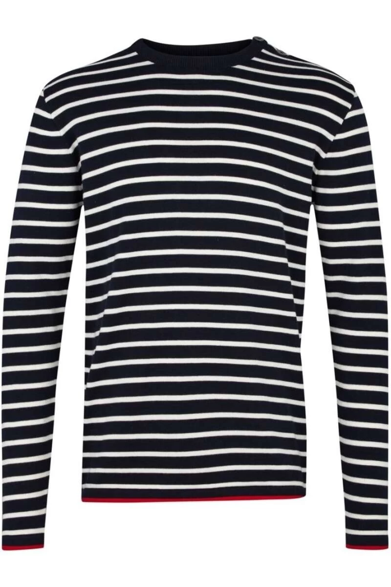 Kronstadt Oscar Slim Fit Sweatshirt Rundhals Marine 2 Kronstadt Oscar Slim Fit Sweatshirt Rundhals Marine – Bild 2