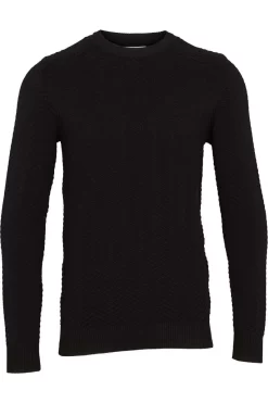 Kronstadt Carlo Fitted Body Sweatshirt Rundhals Schwarz