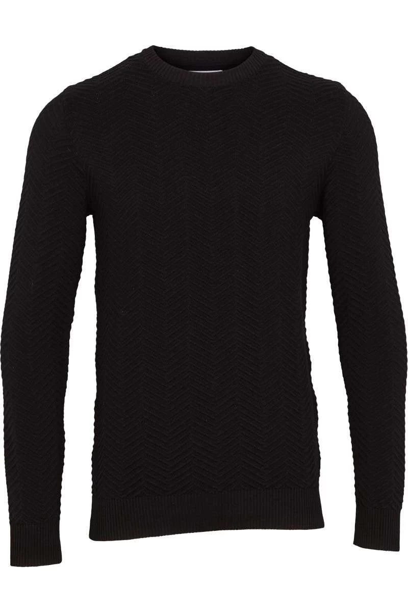 Kronstadt Carlo Fitted Body Sweatshirt Rundhals Schwarz 1 Kronstadt Carlo Fitted Body Sweatshirt Rundhals Schwarz