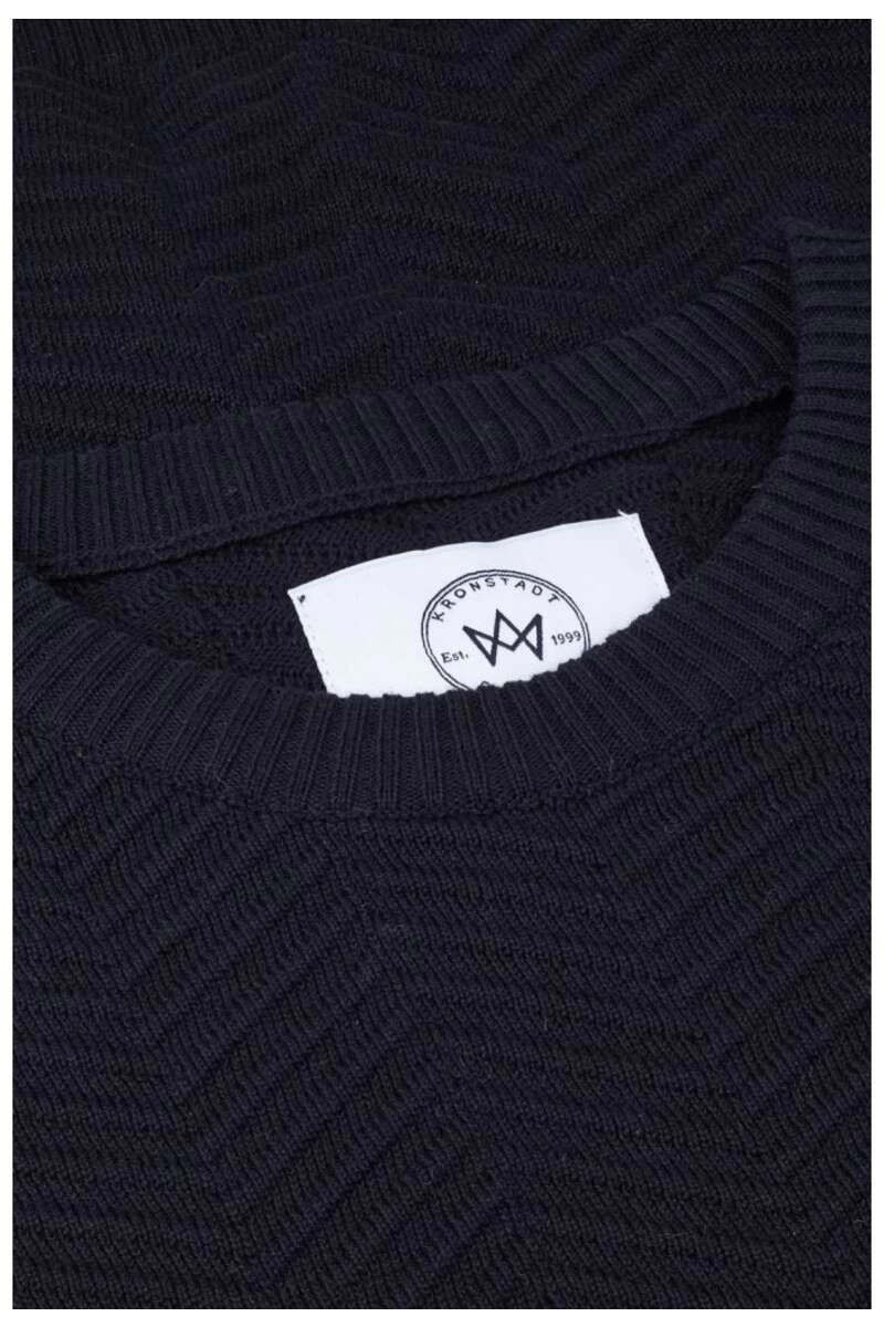 Kronstadt Carlo Fitted Body Sweatshirt Rundhals Marine 3 Kronstadt Carlo Fitted Body Sweatshirt Rundhals Marine – Bild 3