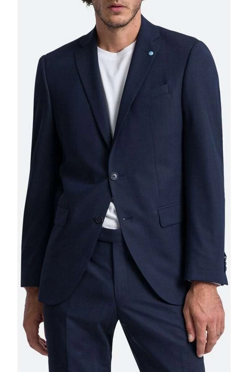 Pierre Cardin Modern Fit Herren Sakko Blau 2 Pierre Cardin Modern Fit Herren Sakko Blau – Bild 2