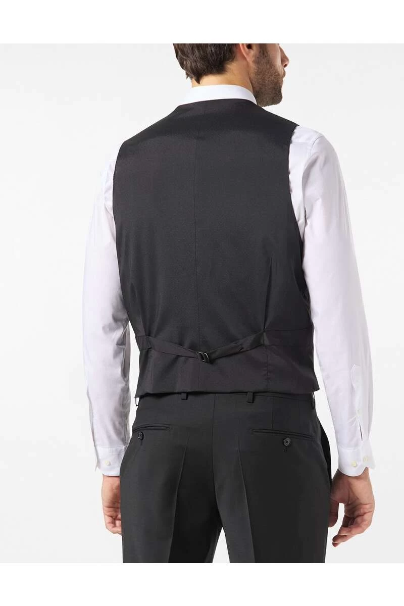 Pierre Cardin Hugo Modern Fit Weste Schwarz 2 Pierre Cardin Hugo Modern Fit Weste Schwarz – Bild 2