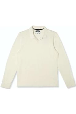 Pierre Cardin   Modern Fit Longsleeve Poloshirt Weiss, Einfarbig
