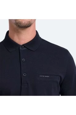 Pierre Cardin   Modern Fit Longsleeve Poloshirt Blau, Einfarbig -Ho ho ho, Mode in Grün. PC C5 30104 3005 6000 3 800