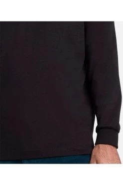 Pierre Cardin   Modern Fit Longsleeve Poloshirt Schwarz, Einfarbig -Ho ho ho, Mode in Grün. PC C5 30104 3005 9000 4 800