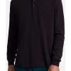 Pierre Cardin   Modern Fit Longsleeve Poloshirt Schwarz, Einfarbig
