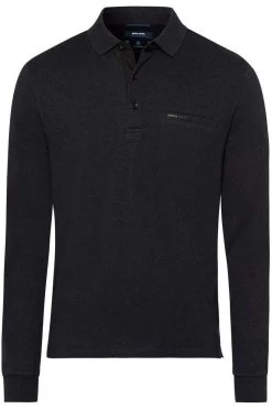 Pierre Cardin   Modern Fit Longsleeve Poloshirt Anthrazit, Einfarbig -Ho ho ho, Mode in Grün. PC C5 30104 3005 9002 5 800