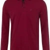 Pierre Cardin   Modern Fit Longsleeve Poloshirt Rot, Gestreift