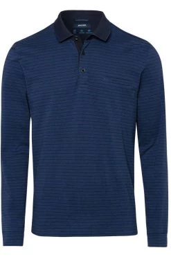 Pierre Cardin   Modern Fit Longsleeve Poloshirt Schwarz, Gestreift -Ho ho ho, Mode in Grün. PC C5 30114 3006 6312 5 800
