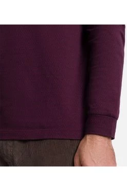 Pierre Cardin   Modern Fit Longsleeve Poloshirt Weinrot, Gemustert -Ho ho ho, Mode in Grün. PC C5 30154 3010 4303 4 800