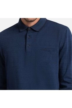 Pierre Cardin   Modern Fit Longsleeve Poloshirt Schwarz, Gemustert -Ho ho ho, Mode in Grün. PC C5 30154 3010 6312 3 800