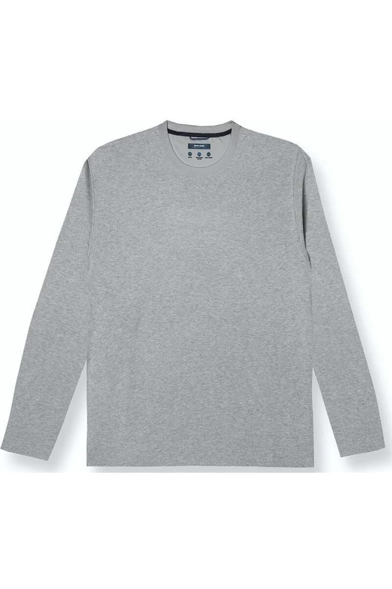 Pierre Cardin Longsleeve Rundhals Grau 1 Pierre Cardin Longsleeve Rundhals Grau