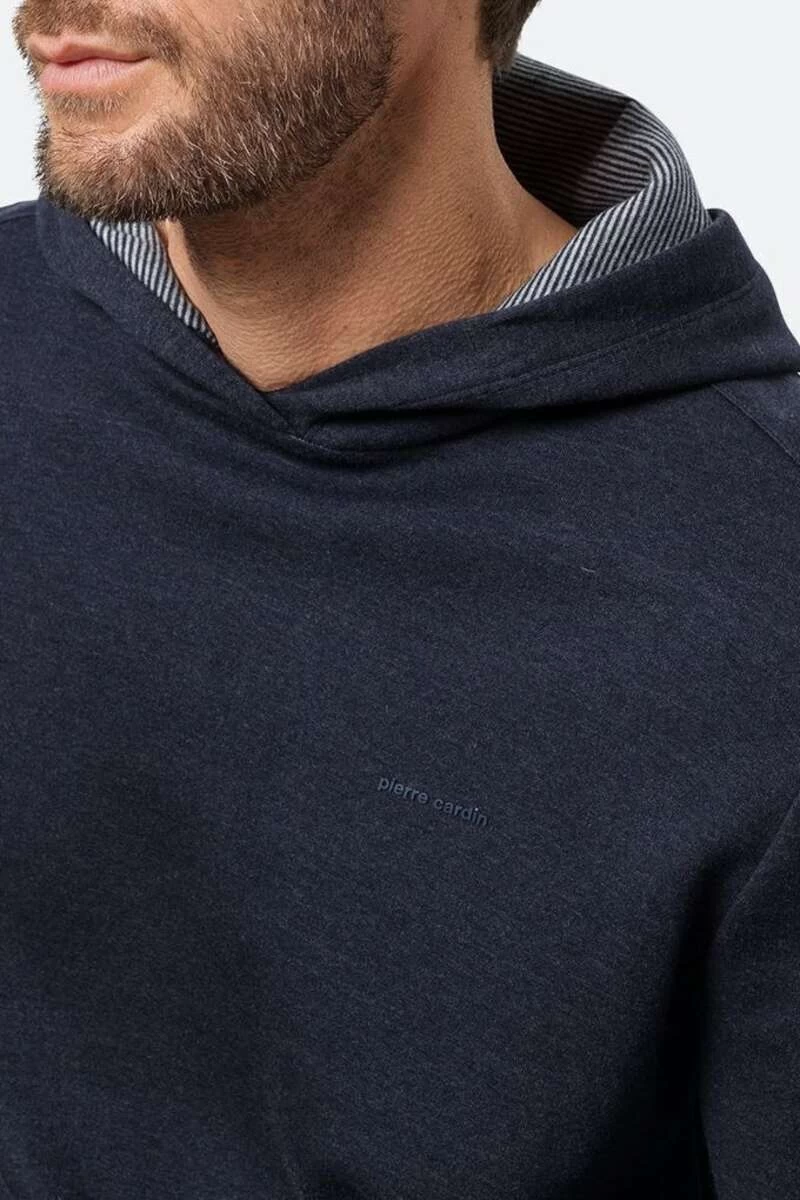 Pierre Cardin Kapuzen Sweatshirtblau 5 Pierre Cardin Kapuzen Sweatshirtblau – Bild 5