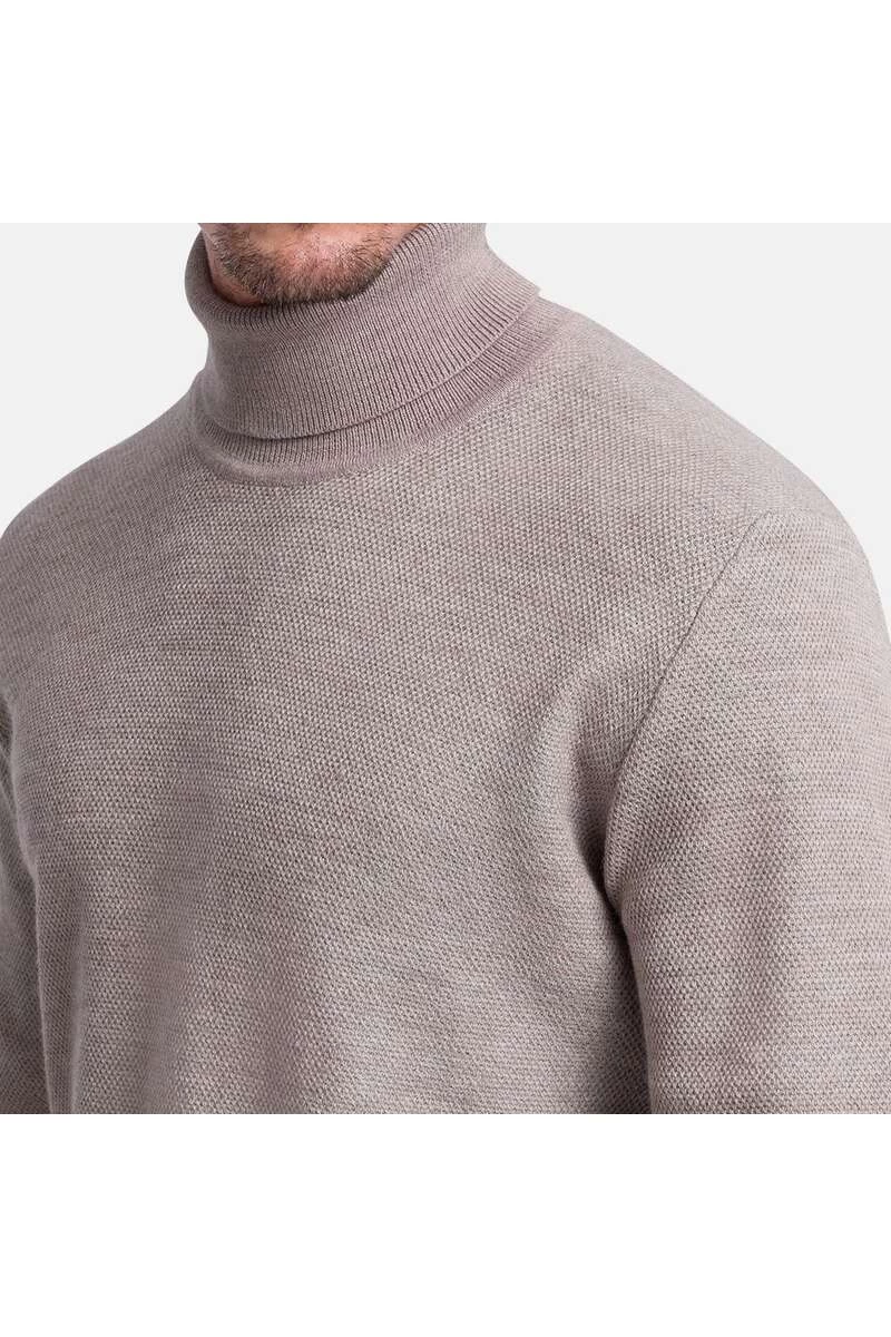 Pierre Cardin Modern Fit Herren Rollkragenpullover Beige 3 Pierre Cardin Modern Fit Herren Rollkragenpullover Beige – Bild 3