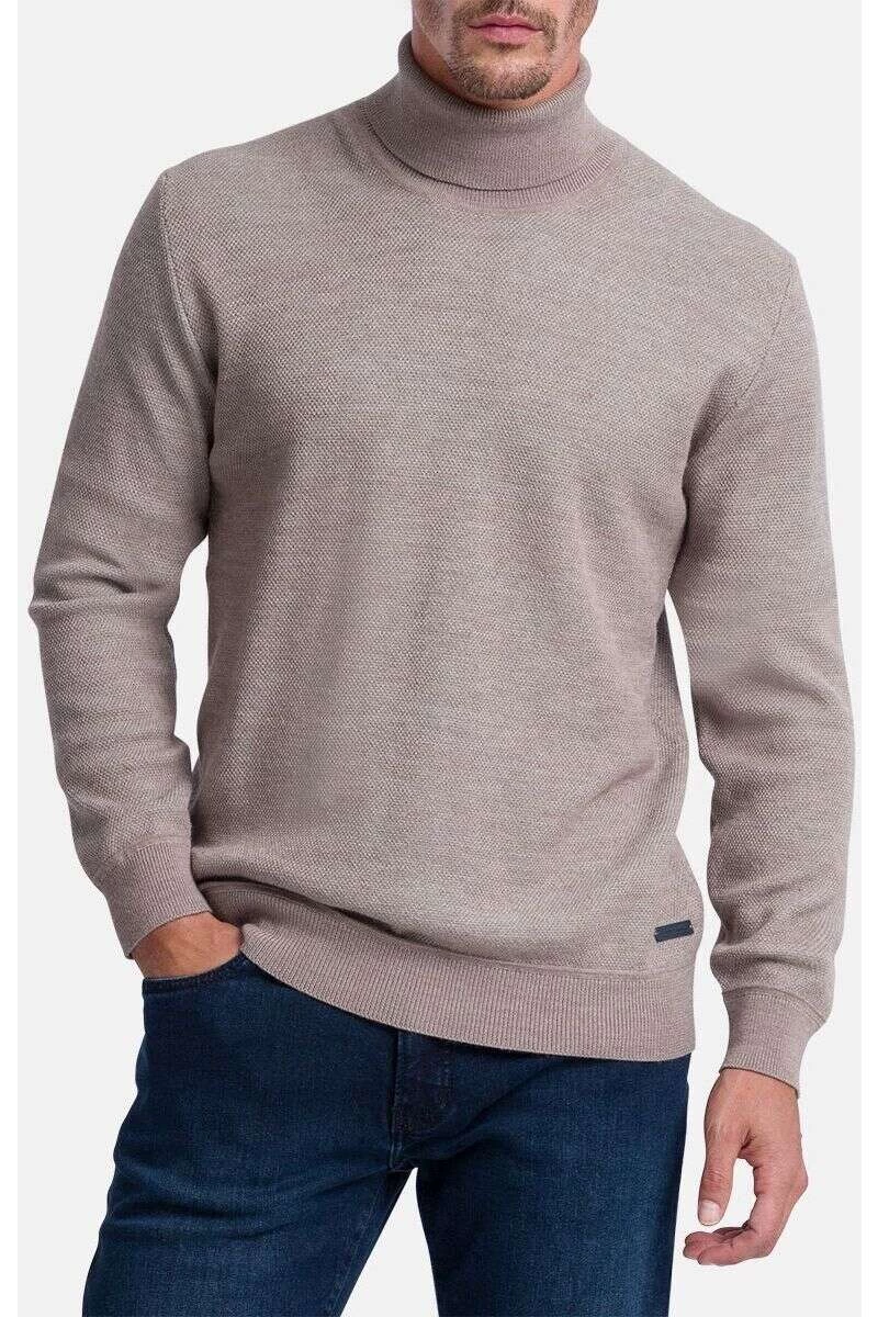 Pierre Cardin Modern Fit Herren Rollkragenpullover Beige 1 Pierre Cardin Modern Fit Herren Rollkragenpullover Beige