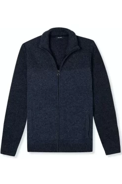 Pierre Cardin Modern Fit Herren Strickjacke Blau