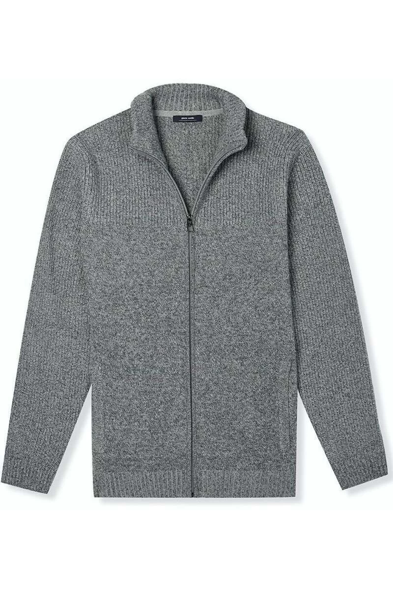 Pierre Cardin Modern Fit Herren Strickjacke Grau 1 Pierre Cardin Modern Fit Herren Strickjacke Grau