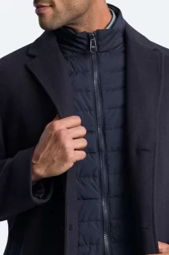 Pierre Cardin Modern Fit Herren Mantel  Blau -Ho ho ho, Mode in Grün. PC C8 10042 0017 6000 3 800