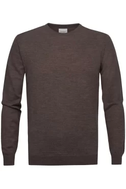 Profuomo Regular Fit Herren Pullover Rundhals Taupe
