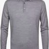 Profuomo   Slim Fit Longsleeve Poloshirt Grau, Einfarbig