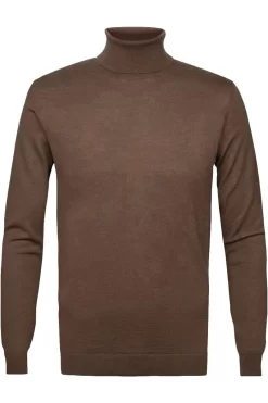 Profuomo Slim Fit Herren Rollkragenpullover Taupe