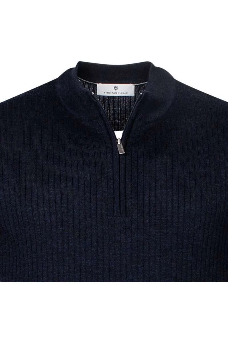 Thomas Maine Tailored Fit TroyerZip Navy 2 Thomas Maine Tailored Fit TroyerZip Navy – Bild 2