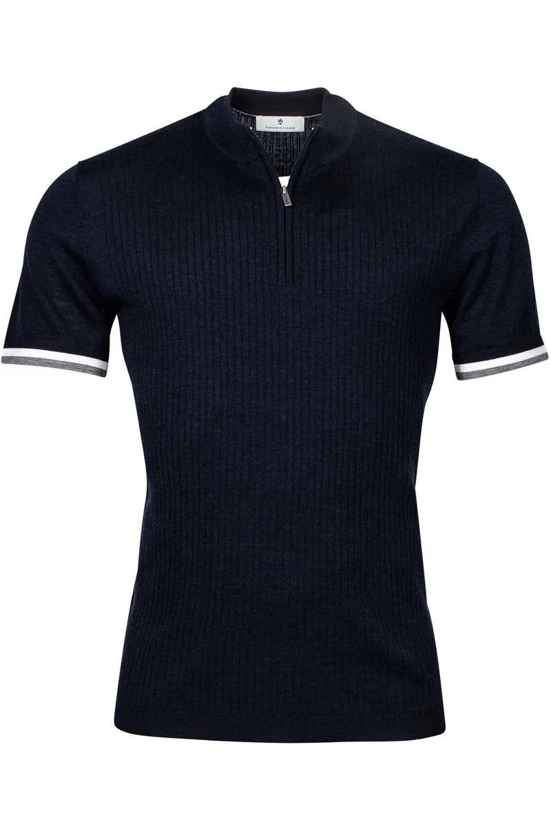 Thomas Maine Tailored Fit TroyerZip Navy 1 Thomas Maine Tailored Fit TroyerZip Navy