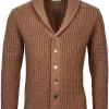 Thomas Maine Tailored Fit CardiganKnopfleiste Braun