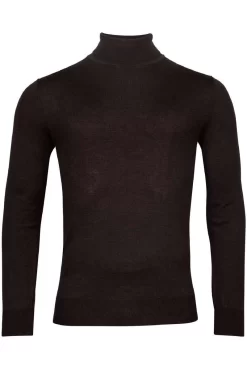 Thomas Maine Tailored Fit Herren Rollkragenpullover Dunkelbraun