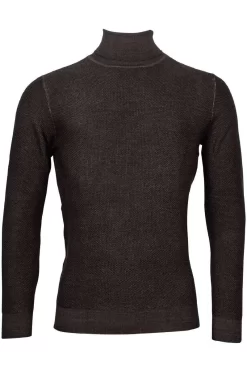 Thomas Maine Tailored Fit Herren Pullover Schalkragen Dunkelbraun