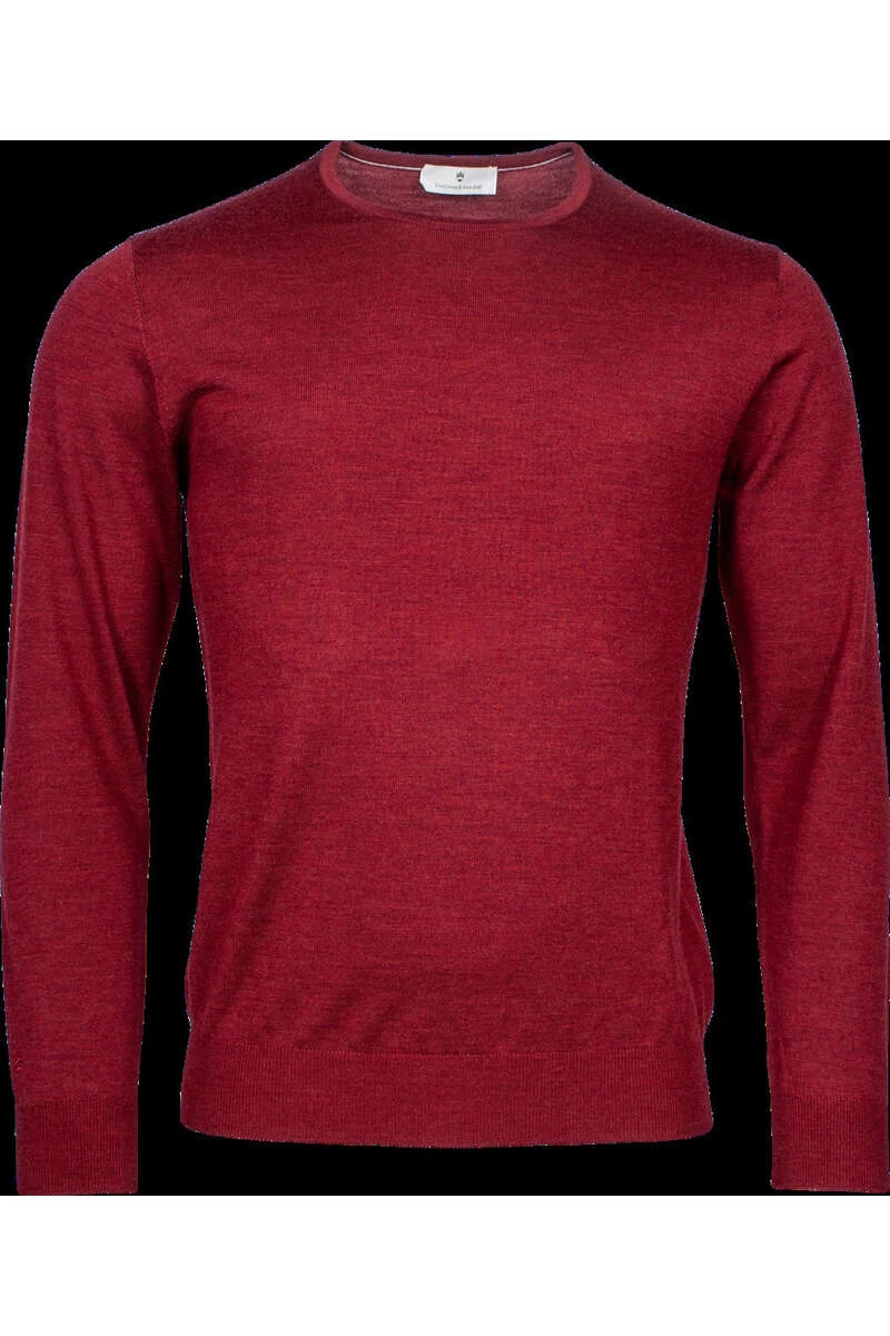 Thomas Maine Regular Fit Sweatshirt Rundhals Rot 1 Thomas Maine Regular Fit Sweatshirt Rundhals Rot
