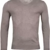 Thomas Maine Tailored Fit Herren Pullover Rundhals Taupe