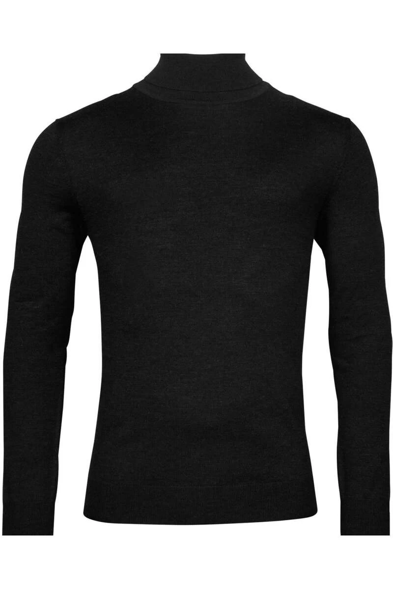 Thomas Maine Tailored Fit Herren Rollkragenpullover Schwarz 1 Thomas Maine Tailored Fit Herren Rollkragenpullover Schwarz