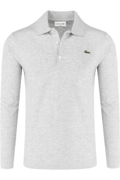 Lacoste   Slim Fit Longsleeve Poloshirt Grau, Einfarbig
